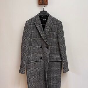 The Kooples men’s new long coat: Brushed Prince De Galles